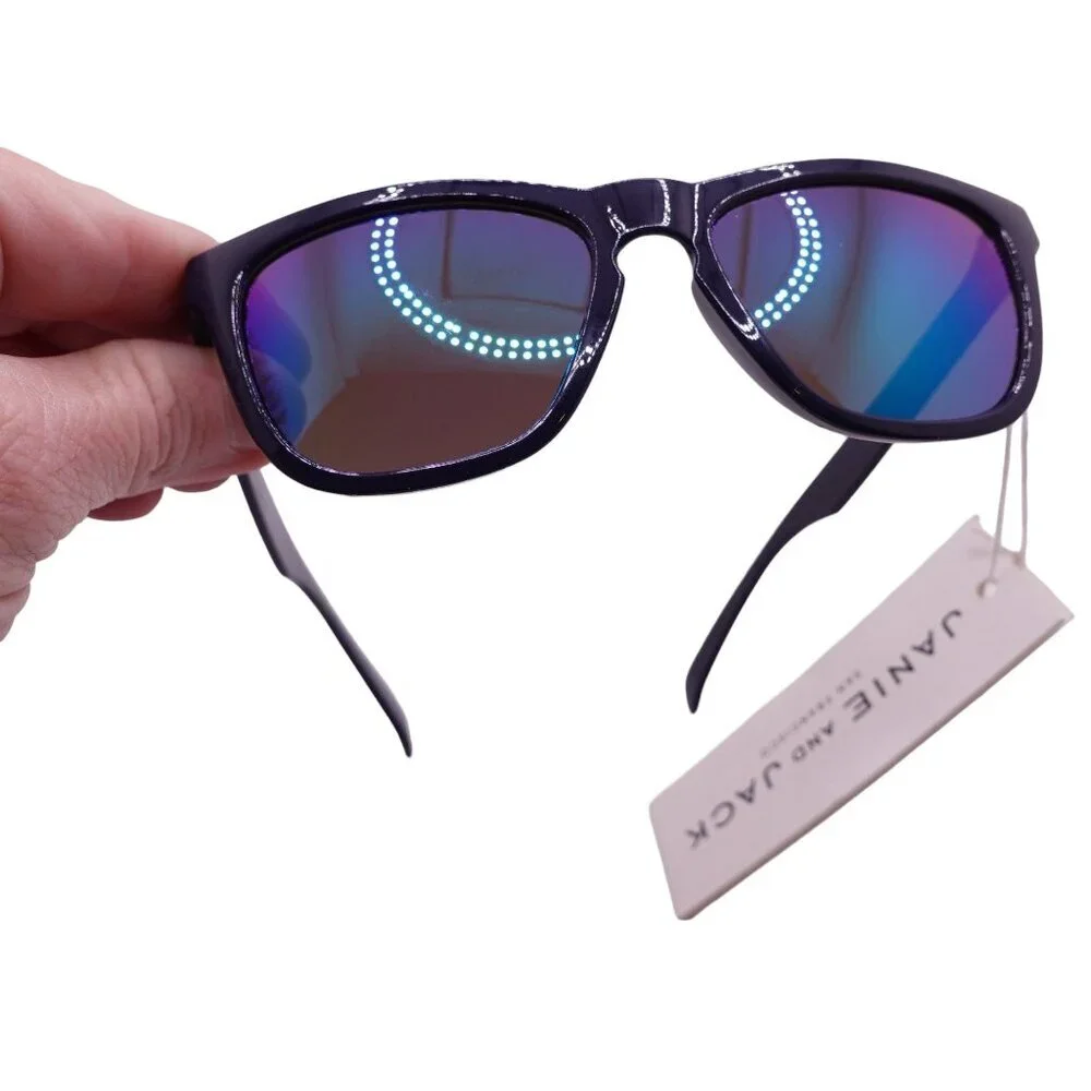 NWT Janie And Jack Reflective Sunglasses Boys 2-4 Years Marine Blue Tinted